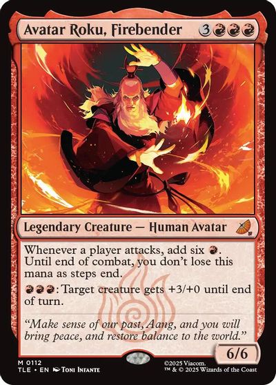 Avatar Roku, Firebender card art
