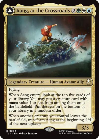 Aang, at the Crossroads card art