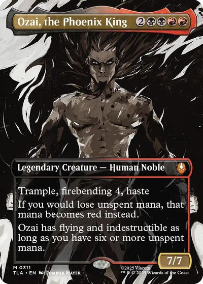 Ozai, the Phoenix King (0311) (Borderless) card art