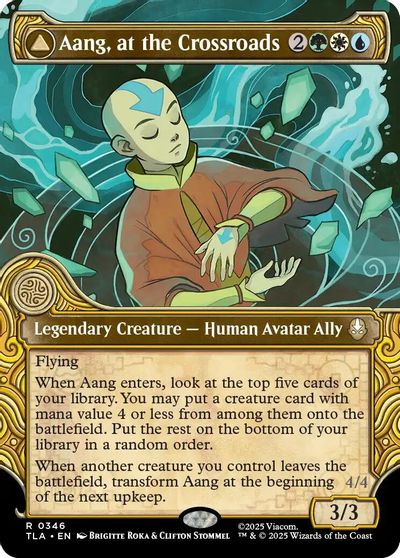 Aang, at the Crossroads (Showcase) card art