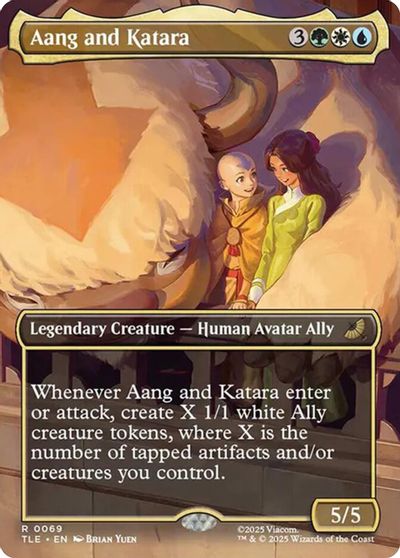 Aang and Katara (Borderless) card art
