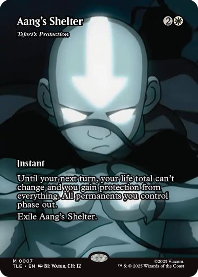 Aang's Shelter - Teferi's Protection (Borderless) card art