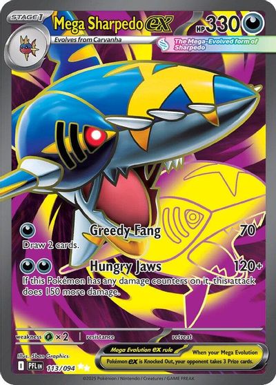 Mega Sharpedo ex - 113/094 card art