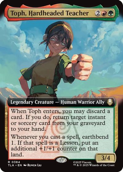 Toph, Hardheaded Teacher (Extended Art) card art