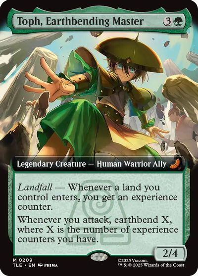 Toph, Earthbending Master (Extended Art) card art
