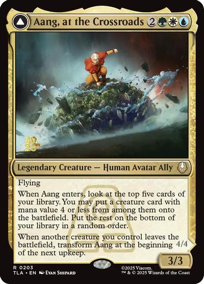 Aang, at the Crossroads card art