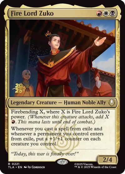 Fire Lord Zuko card art