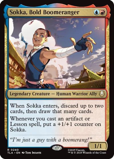 Sokka, Bold Boomeranger card art