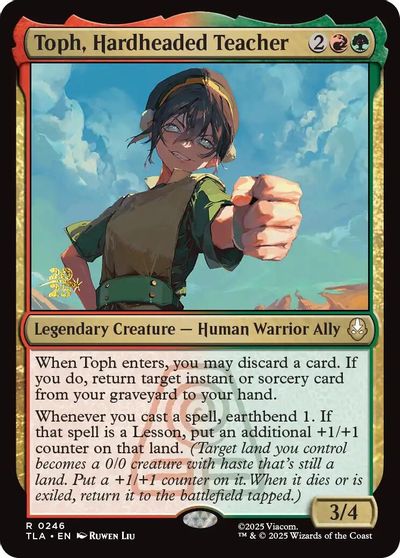 Toph, Hardheaded Teacher card art