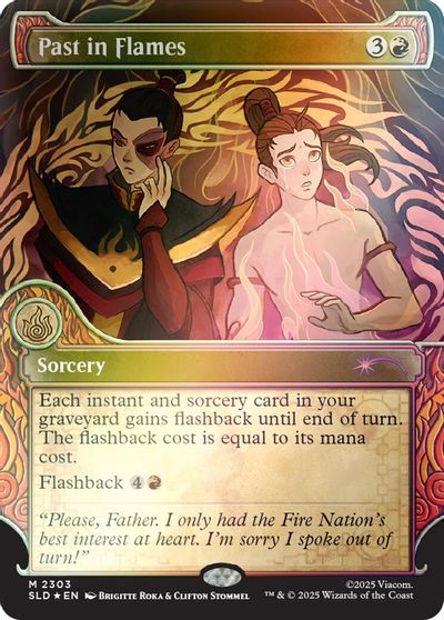 Past in Flames (Rainbow Foil) card art