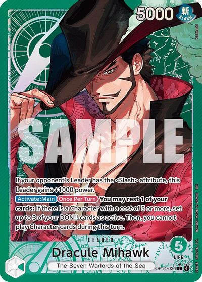 Dracule Mihawk - OP14-020 (Alternate Art) card art