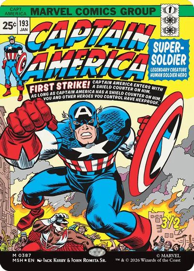 Captain America, Super-Soldier (Borderless) (0387) card art