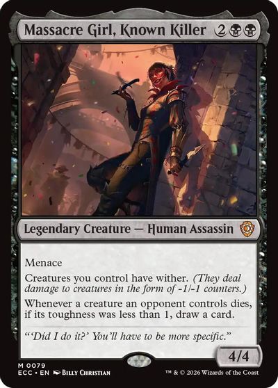Massacre Girl, Known Killer card art