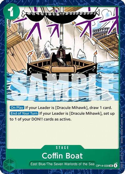 Coffin Boat card art