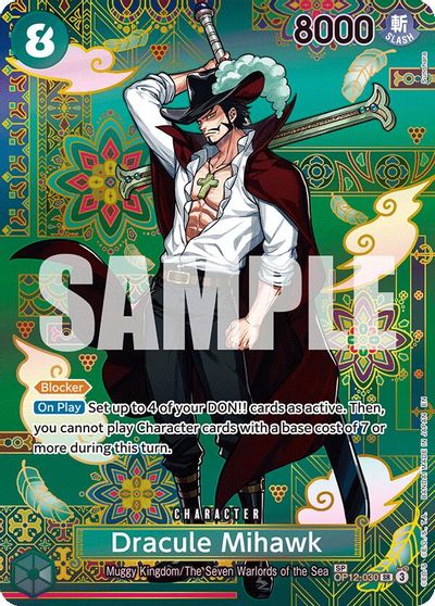 Dracule Mihawk - OP12-030 (SP) card art