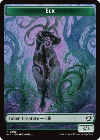 Elk // Mutavault Double-Sided Token card art