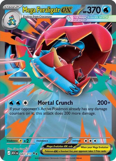 Mega Feraligatr ex - 043/217 card art