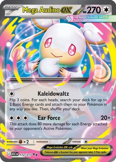 Mega Audino ex - 172/217 card art