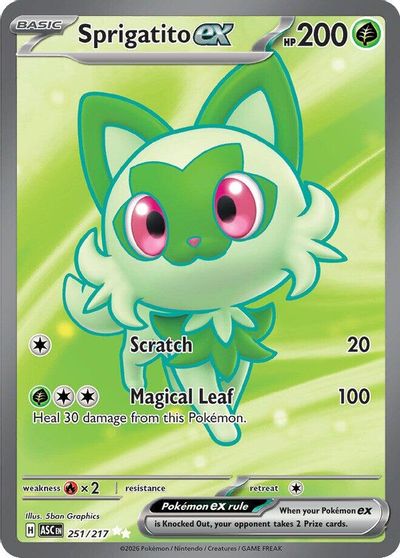 Sprigatito ex card art