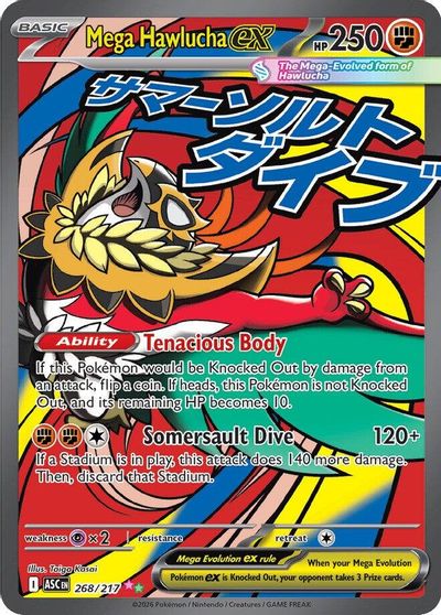 Mega Hawlucha ex - 268/217 card art