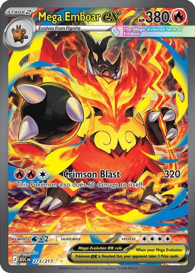 Mega Emboar ex - 273/217 card art