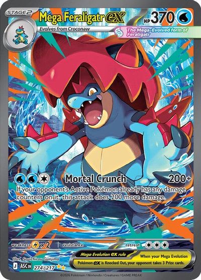 Mega Feraligatr ex - 274/217 card art