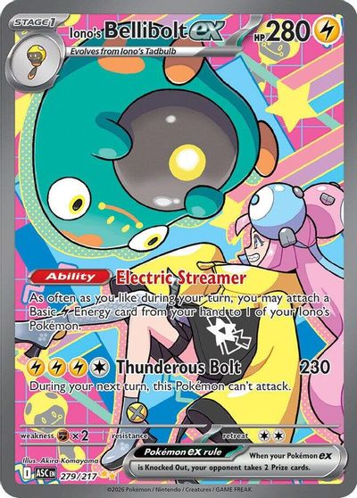 Iono's Bellibolt ex - 279/217 card art