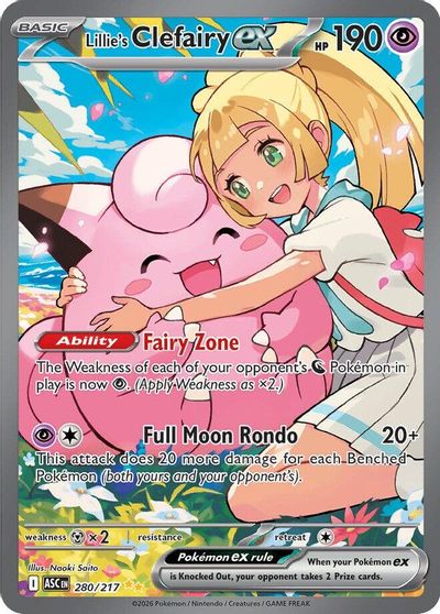 Lillie's Clefairy ex - 280/217 card art