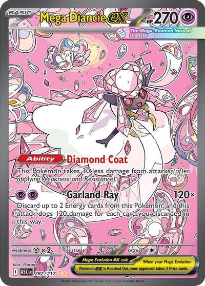 Mega Diancie ex - 282/217 card art