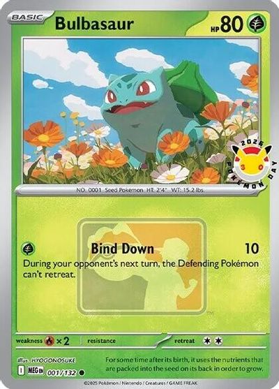 Bulbasaur (Pokemon Day 2026) card art