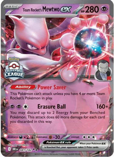 Team Rocket's Mewtwo ex card art