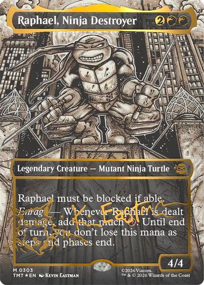 Raphael, Ninja Destroyer (Borderless) (Gold-Stamped Signature) card art