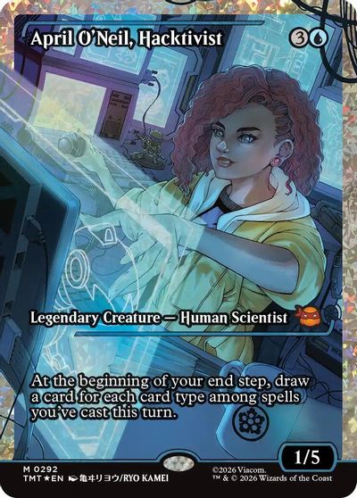 April O'Neil, Hacktivist (0292) (Showcase) (Fracture Foil) card art