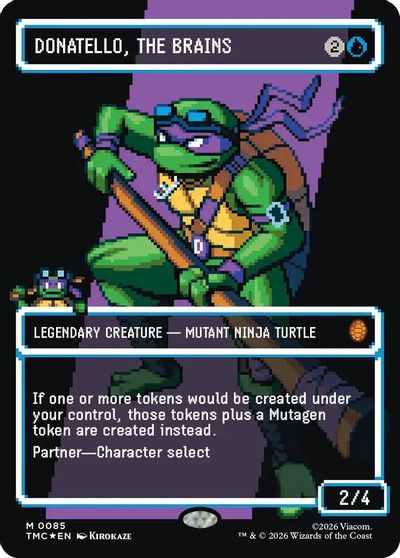 Donatello, the Brains (0085) (Borderless) (Surge Foil) card art
