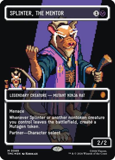Splinter, the Mentor (0089) (Borderless) (Surge Foil) card art