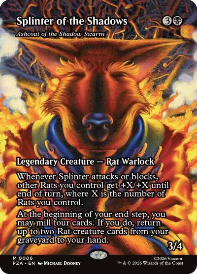 Splinter of the Shadows - Ashcoat of the Shadow Swarm (Borderless) card art