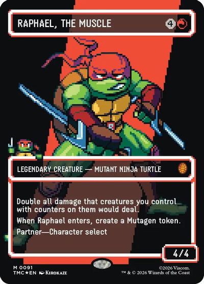 Raphael, the Muscle (0091) (Borderless) (Surge Foil) card art