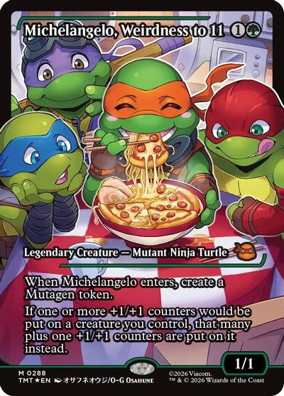 Michelangelo, Weirdness to 11 (Showcase) card art