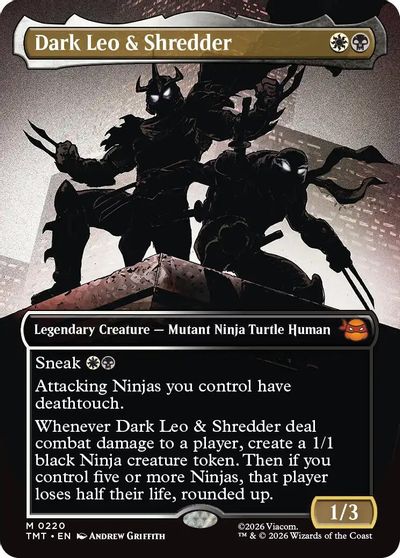 Dark Leo & Shredder (Borderless) card art