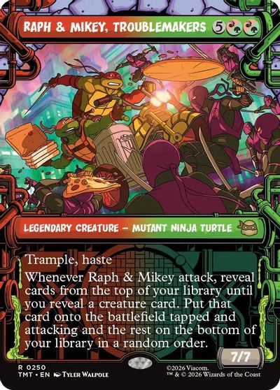 Raph & Mikey, Troublemakers (Showcase) card art