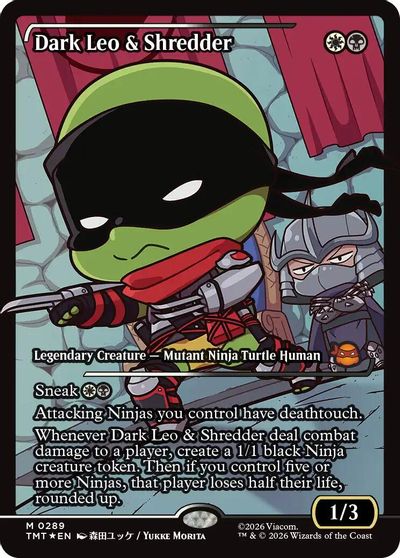 Dark Leo & Shredder (Showcase) card art