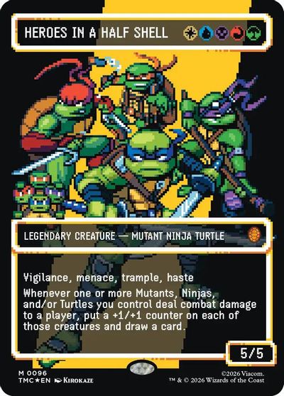 Heroes in a Half Shell (0096) (Borderless) (Surge Foil) card art