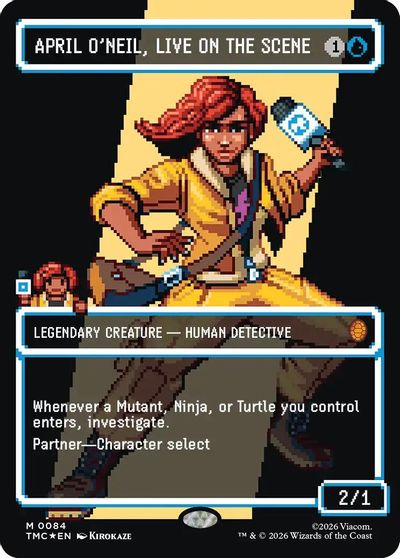 April O'Neil, Live on the Scene (Borderless) (Surge Foil) card art