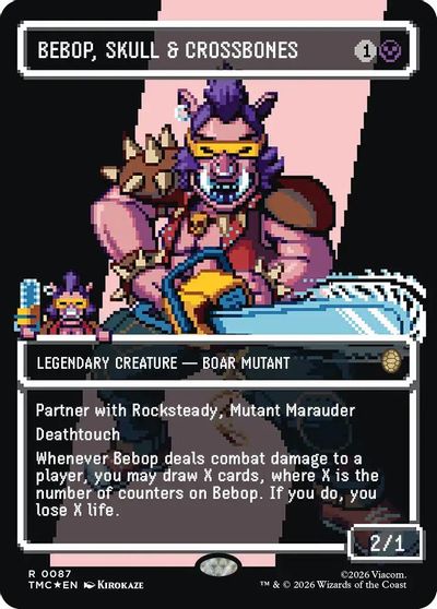 Bebop, Skull & Crossbones (Borderless) (Surge Foil) card art