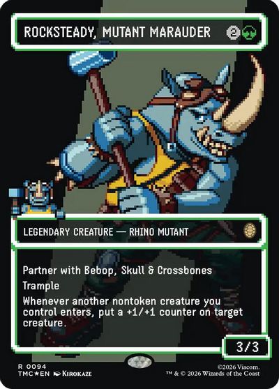 Rocksteady, Mutant Marauder (Borderless) (Surge Foil) card art