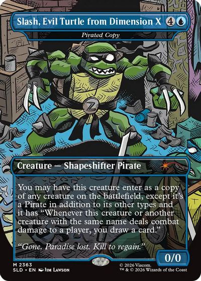 Slash, Evil Turtle from Dimension X - Pirated Copy card art