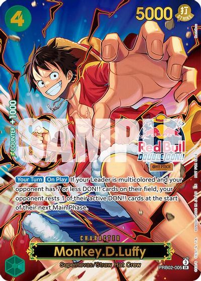 Monkey.D.Luffy (Red Bull Double Don!!) (Winner) (Textured) card art