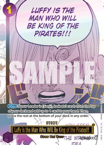 Luffy Is the Man Who Will Be King of the Pirates!!! (Japanese Version 3rd Anniversary Set) card art