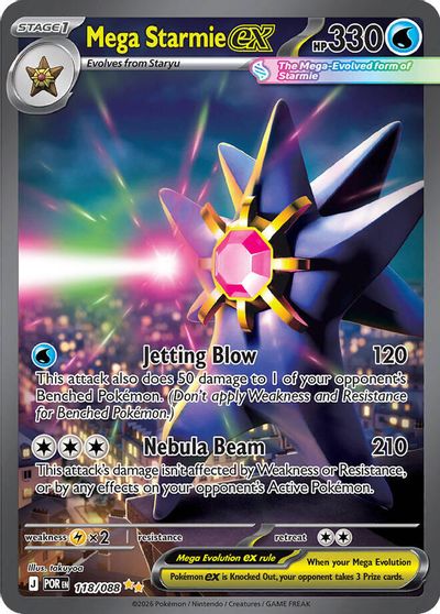 Mega Starmie ex - 118/088 card art