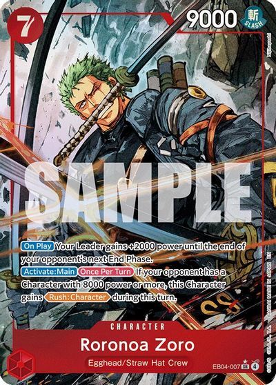 Roronoa Zoro (EB04-007) (Alternate Art) card art